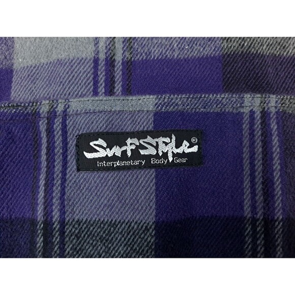 Vtg 90s Grunge Surf Style Myrtle Beach Golf Plaid Hoodie Made In USA Mens XL EUC - Picture 4 of 10